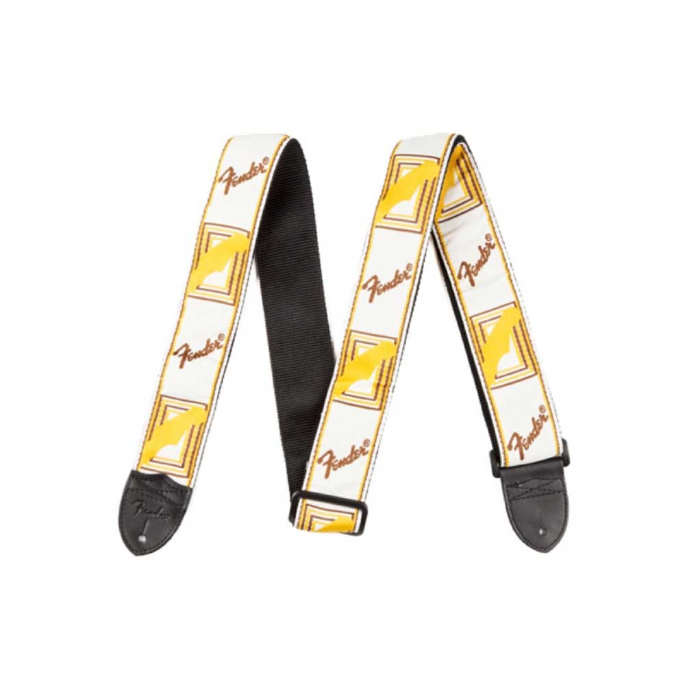 Fender 2" Monogrammed Strap White/Brown/Yellow ギターストラップ