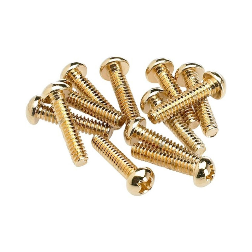Fender Pickup And Selector Switch Mounting Screws (12) ゴールド マウント用ネジ