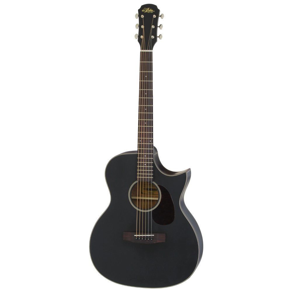 ARIA 101CE MTBK Cutaway Electric リッターケース付き エレクトリックアコースティックギター