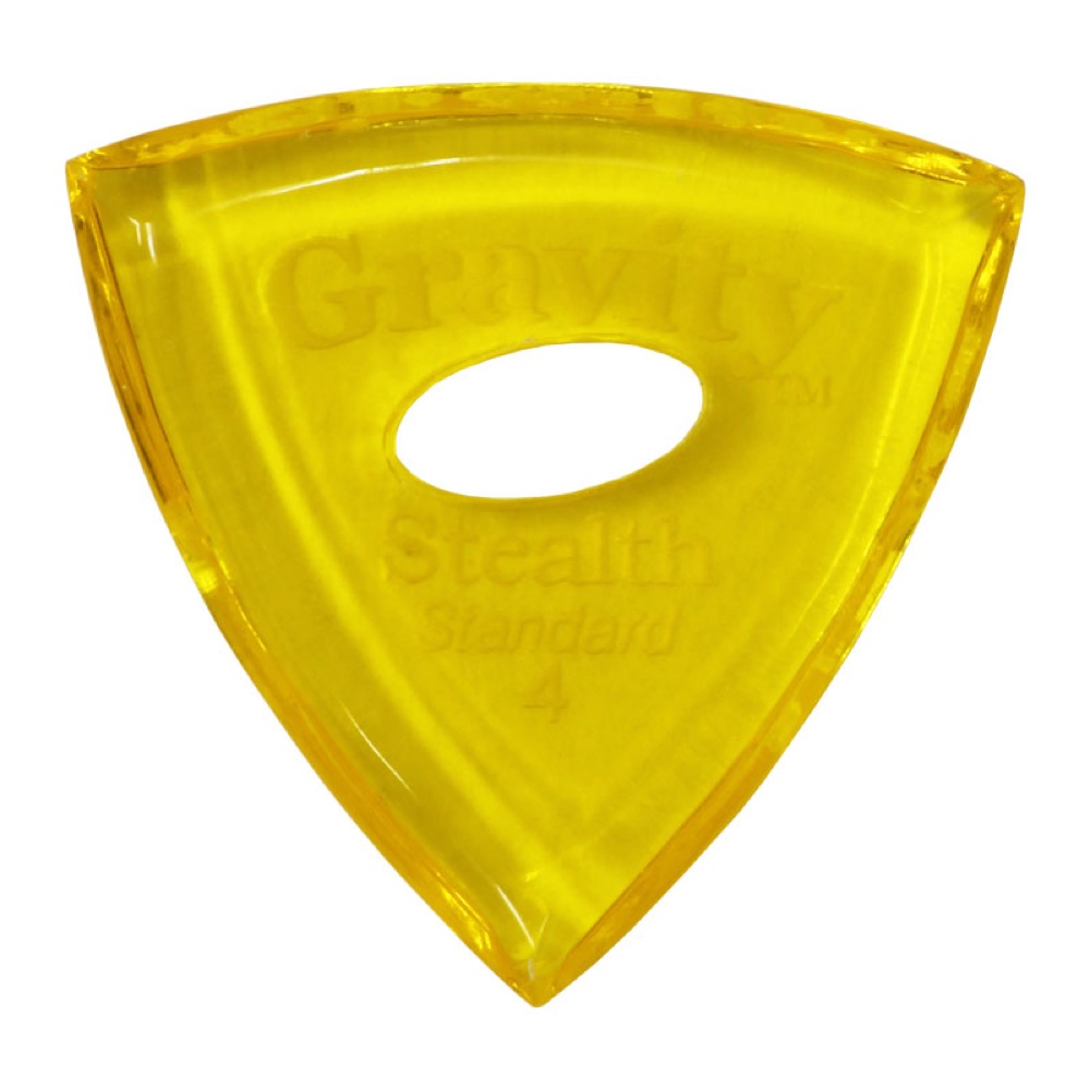 GRAVITY GUITAR PICKS Stealth -Standard Elipse Grip Hole- GSSS4PE 4.0mm Yellow ギターピック