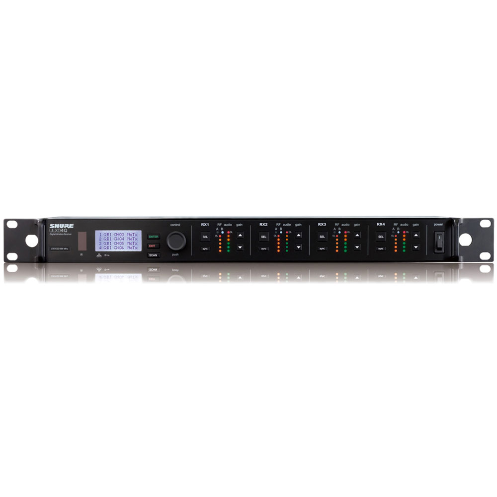 SHURE ULXD4Q-G50 ワイヤレス用ダイバーシティ4ch受信機