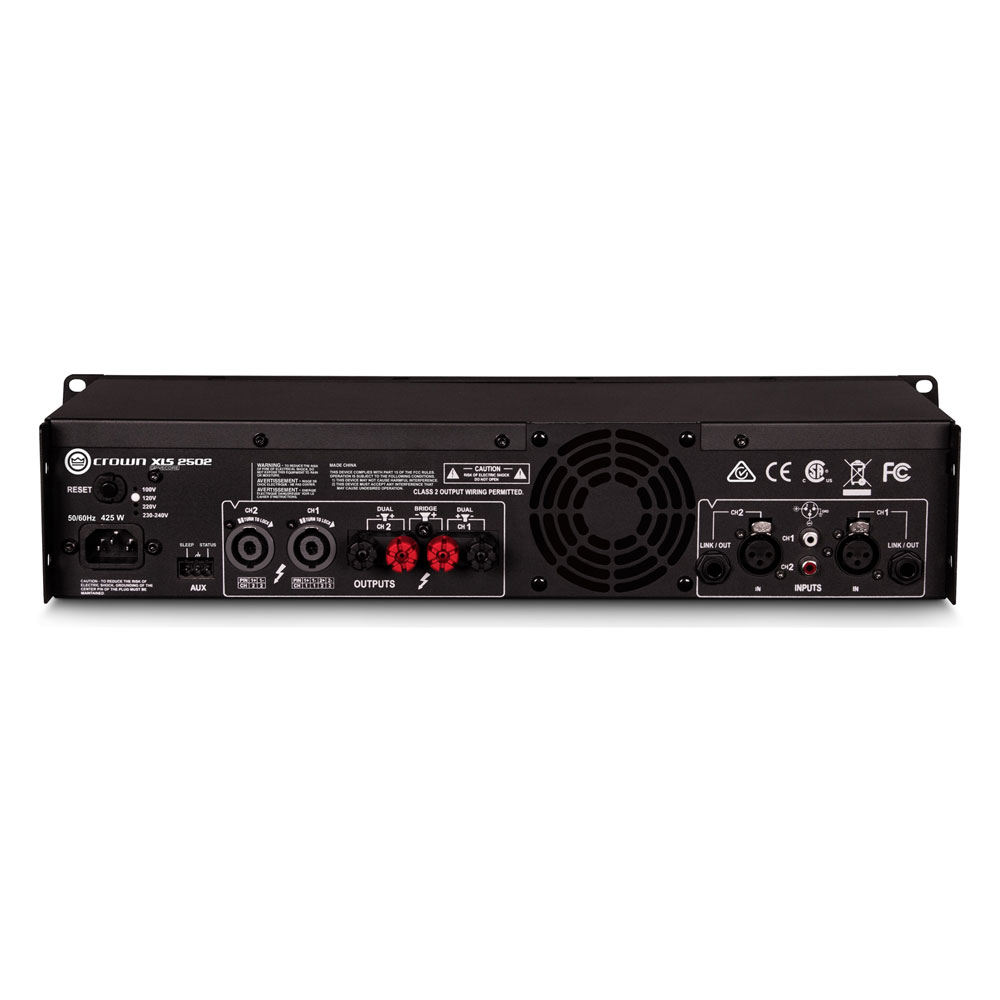 AMCROWN (AMCRON)CRON XLS2502 パワーアンプ 背面パネル