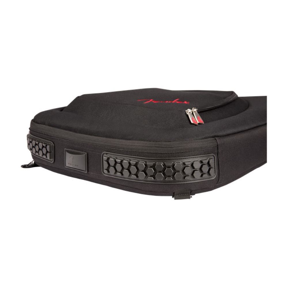 Fender フェンダー FE1225 Electric Guitar Gig Bag Black エレキギター用ギグバッグ ボディ下部の衝撃を吸収する外部バンパー