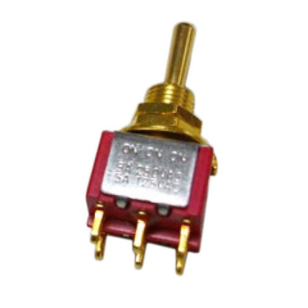 Montreux Mini Switch 6P ON-ON-ON Gold No.1426 ギターパーツ 全体画像