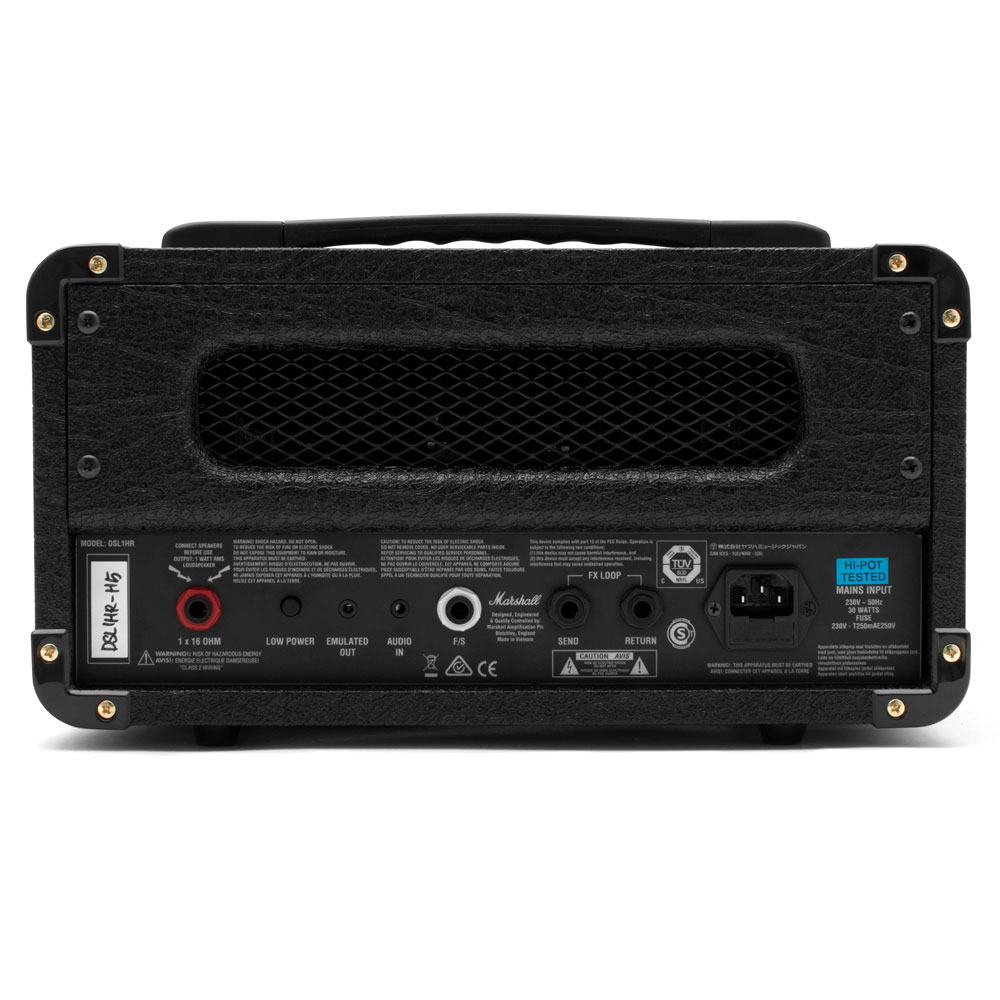MARSHALL DSL1H 小型ギターアンプヘッド 真空管アンプ 背面・バックパネル