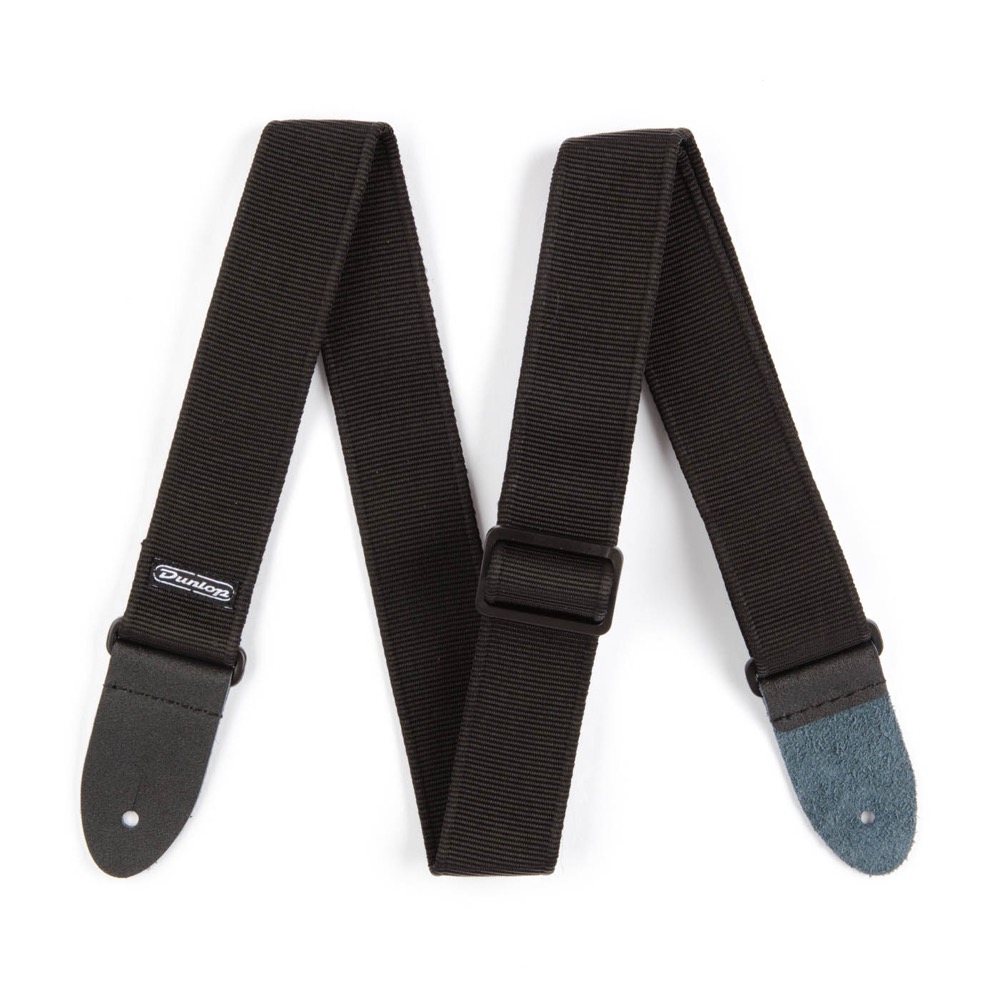 JIM DUNLOP D3809BK Classic Woven Straps Solid Black ギターストラップ
