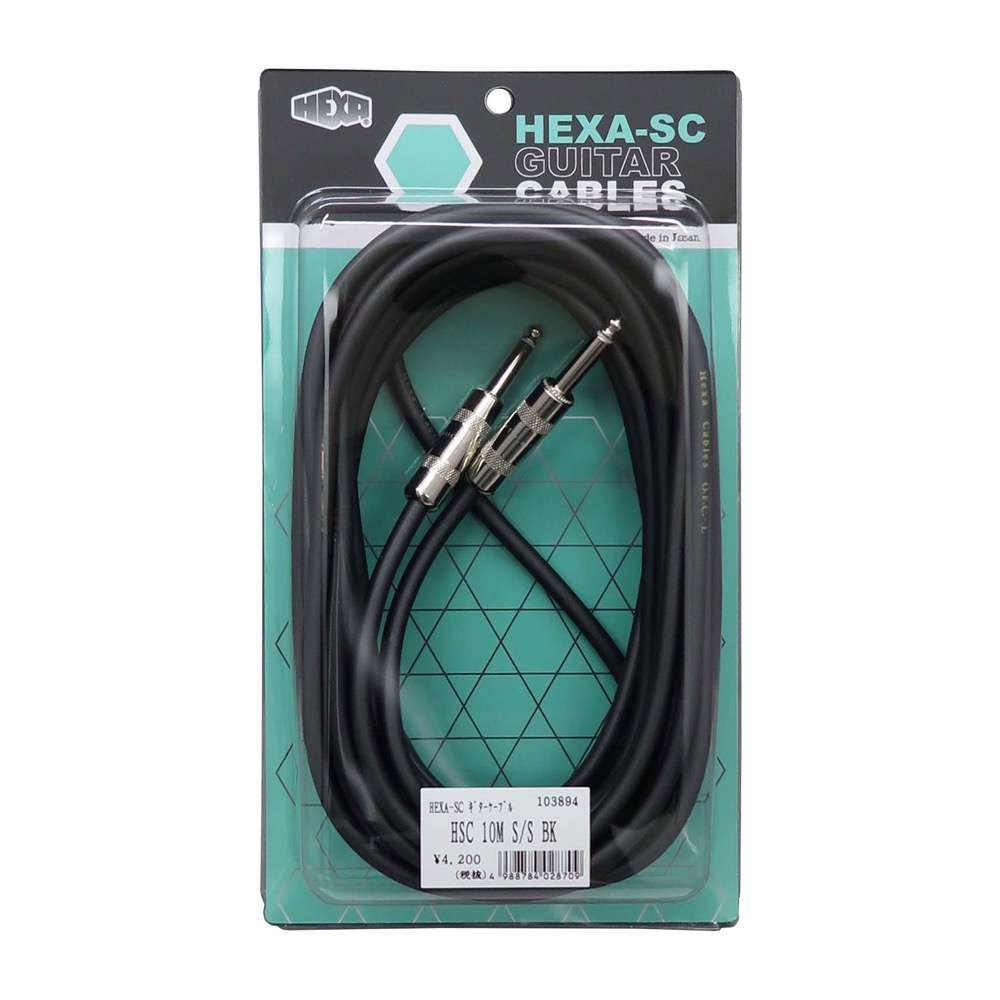 HEXA HSC ヘクサSCケーブル S-S 10M BK ギターケーブル