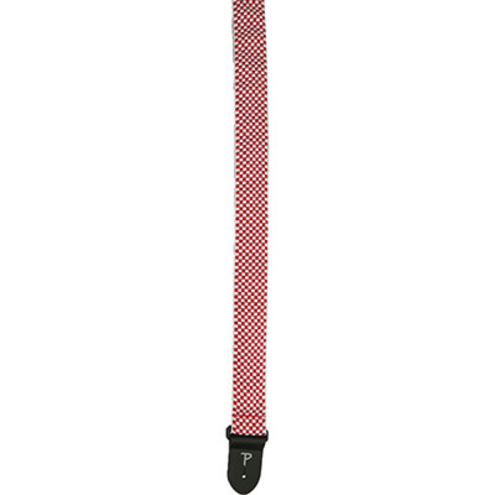 Perri’s TWS-6728 2" Nylon Webbing SMALL RED & WHT CHECKER ギターストラップ