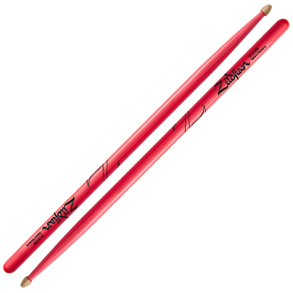 ZILDJIAN LAZLZ5AACDGP Hickory Series 5A ACORN WOOD NEON PINK DRUMSTICK ドラムスティック
