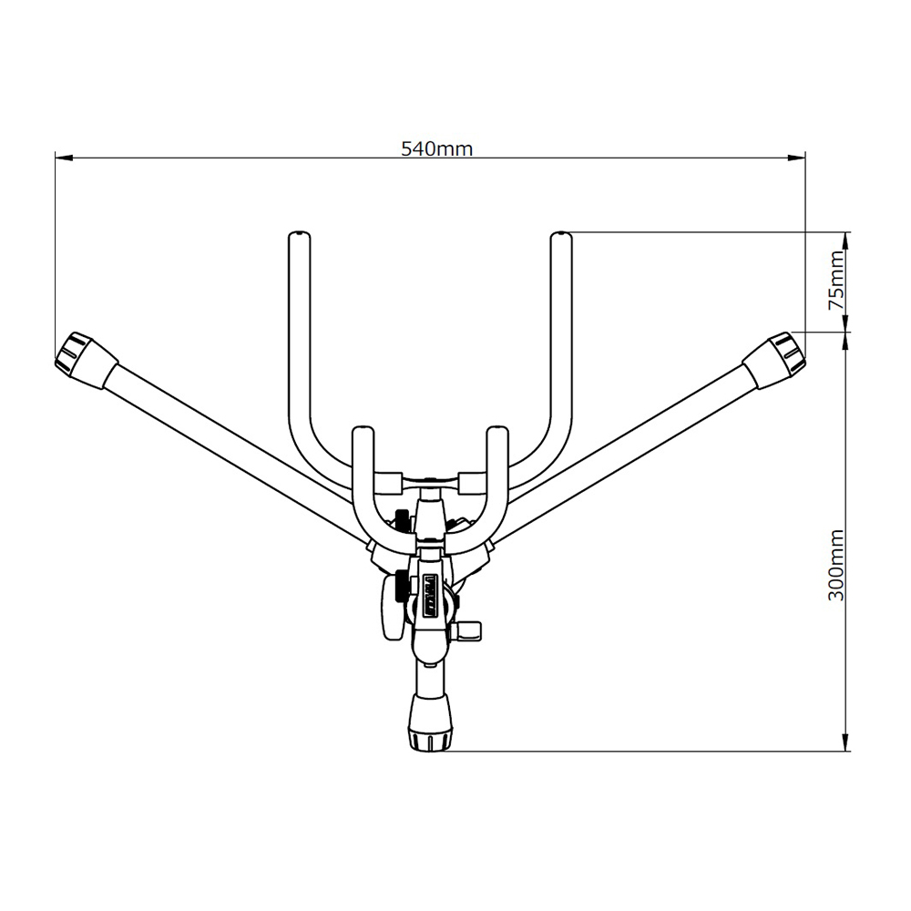 TAMA 839 Guitar Stand ギタースタンド 寸法図