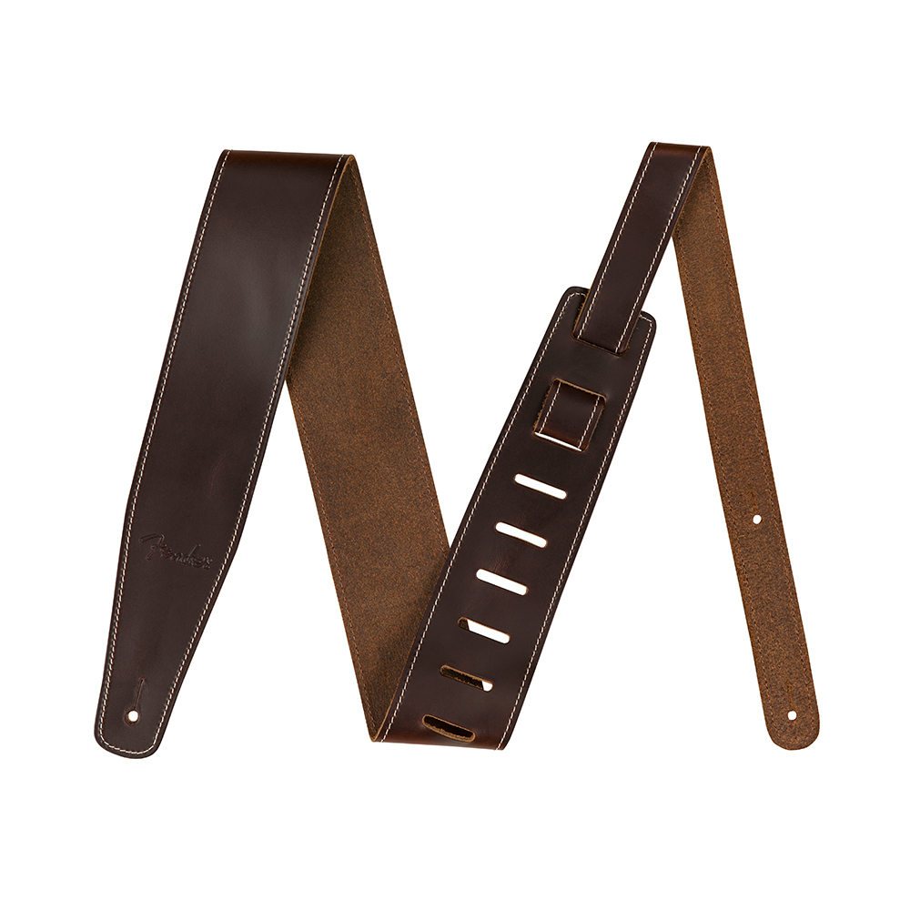 Fender Broken-In Leather Strap 2.5" Brown ギターストラップ