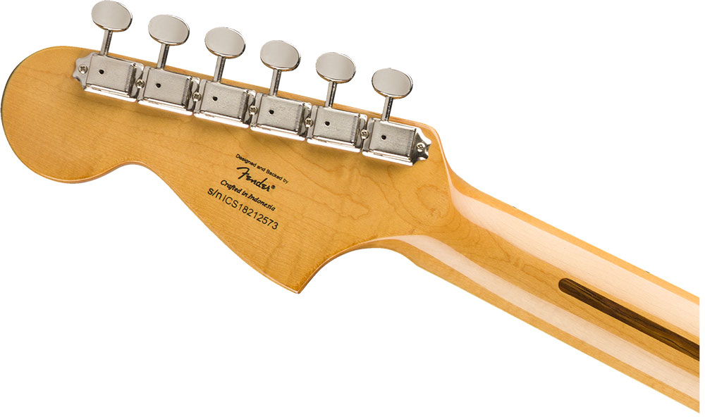 Squier Classic Vibe '70s Jaguar SFG LRL エレキギター ヘッド裏の画像