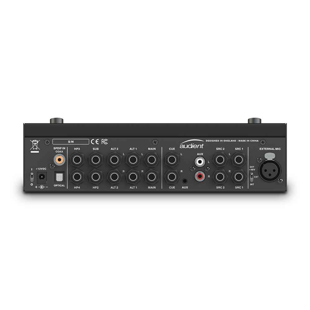 Audient（オーディエント） NERO（ネロ） デスクトップモニターコントローラー 背面・全体像・入出力端子
