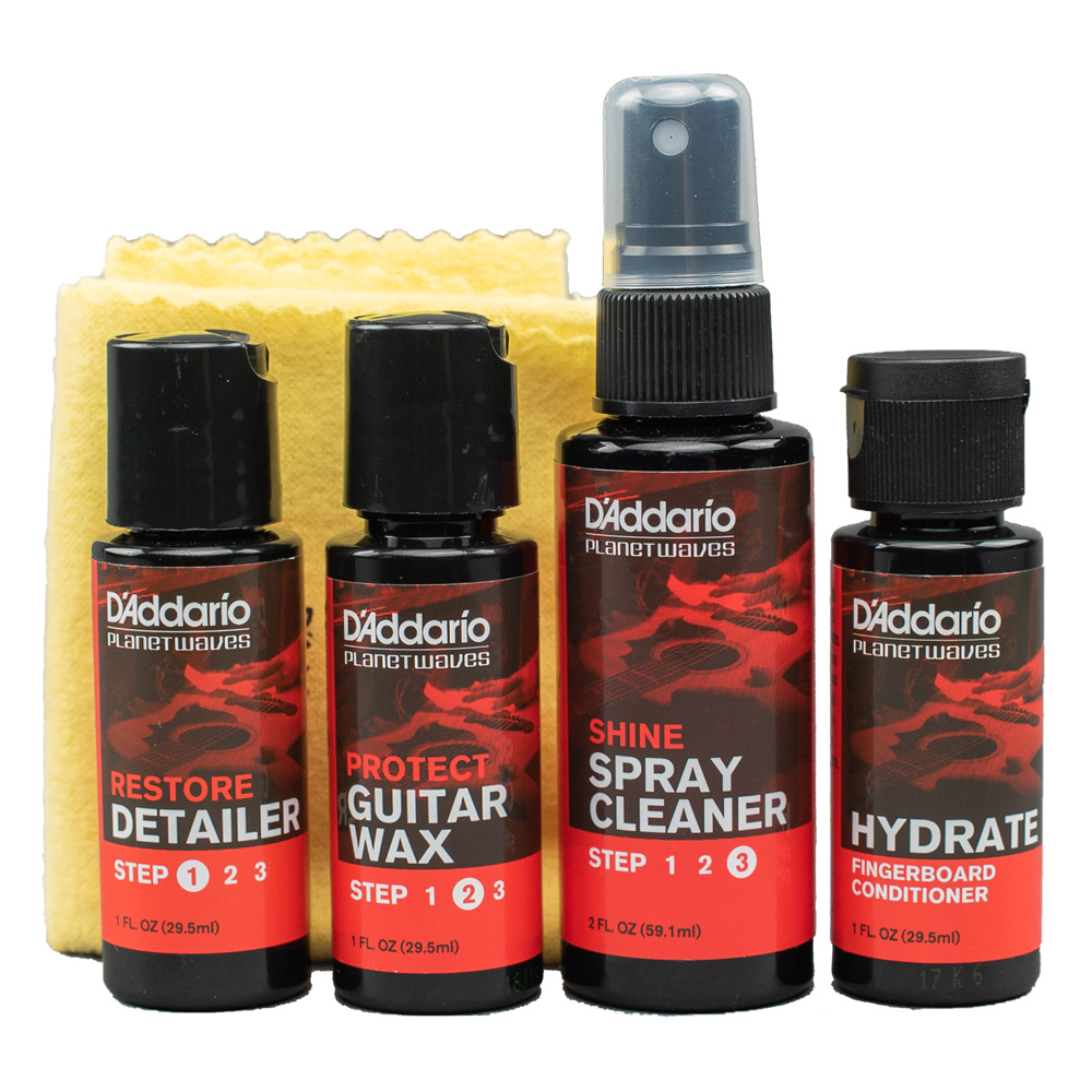 D’Addario PW-GCB-01 Instrument Care Essentials バンドルキット ギターメンテナンスセット