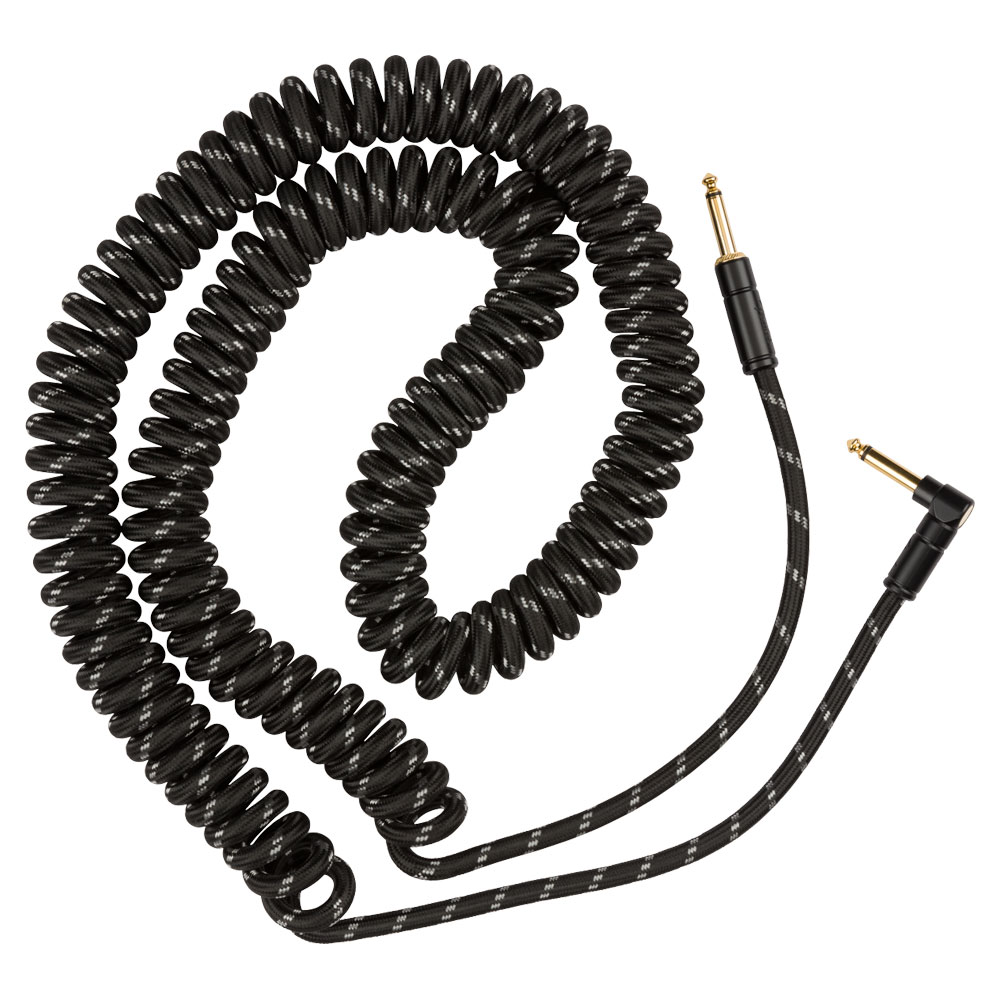 Fender Deluxe Coil Cable 30’ Black Tweed ギターケーブル カールケーブル