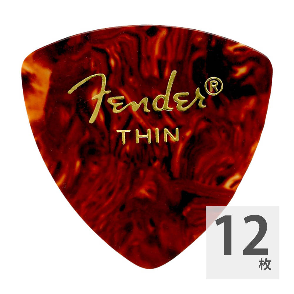 Fender 346 Shape Shell Thin ギターピック 12枚入り
