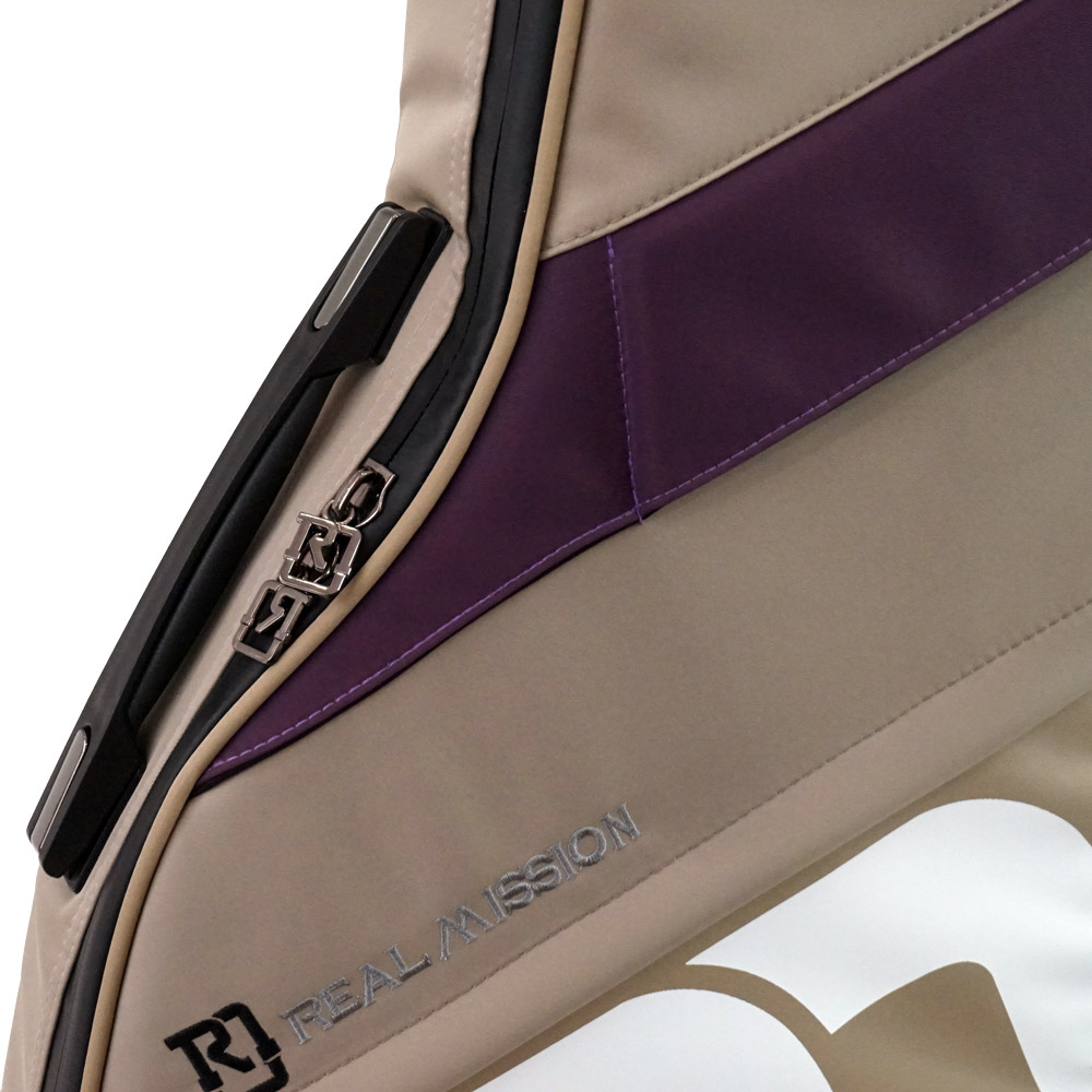 REAL MISSION(リアルミッション) Venus04-E Beige/Purple 防水 エレキギターケース・ギグケース 手提げハンドル部・止水ファスナー部