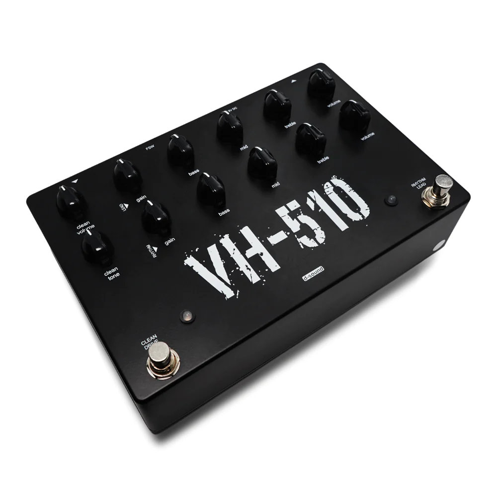D-Sound VH-510 ギターエフェクター 左フットスイッチからのアングル