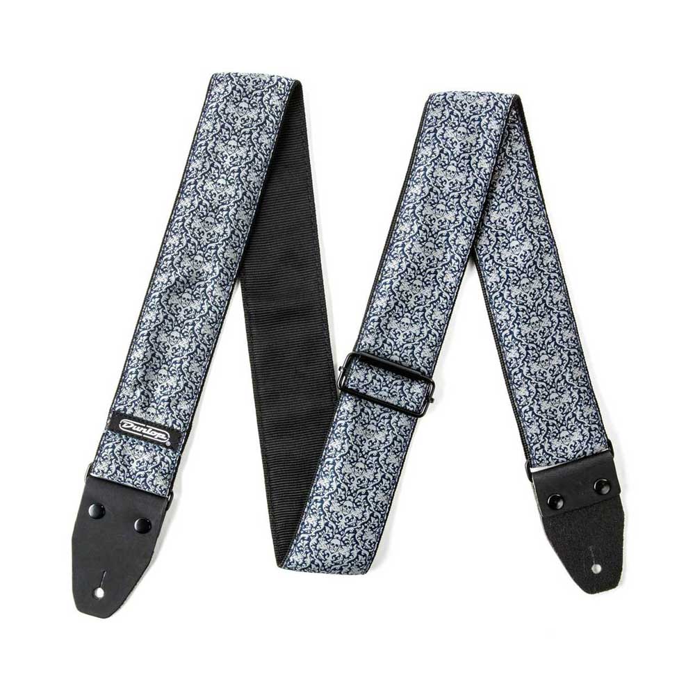 JIM DUNLOP D67-15 JACQUARD FLEURS DE SKULL STRAP ギターストラップ