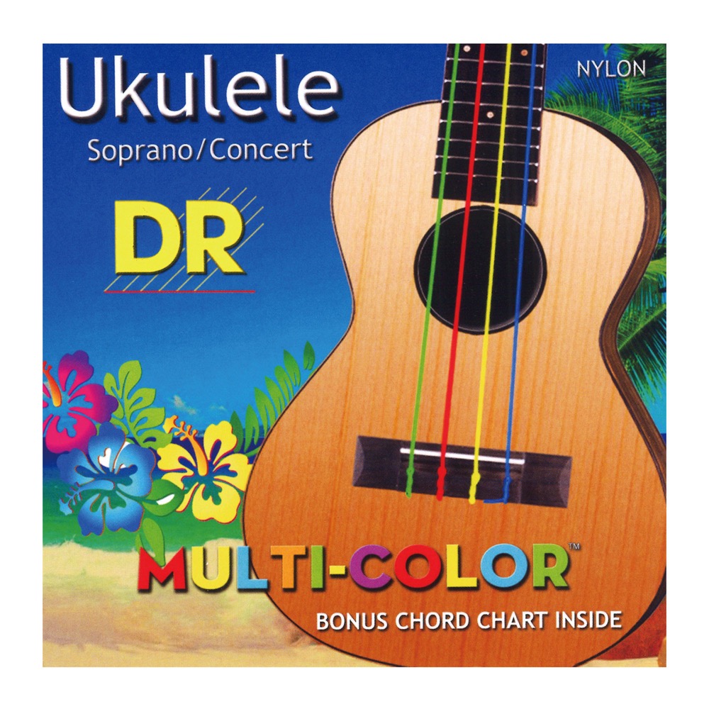 DR UMCSC SOPRANO & CONCERT UKULELE MULTI COLOR ウクレレ弦