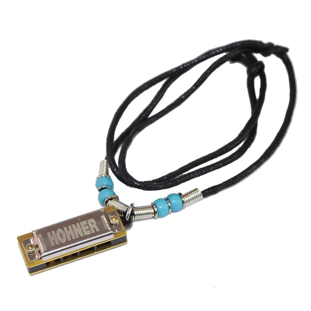 HOHNER Mini Harmonica Necklace Light Blue ミニハーモニカ ネックレス画像