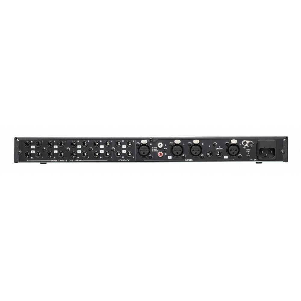 TASCAM MH-8 1Uラックマウント ヘッドホンアンプ 背面・全体像・入出力端子