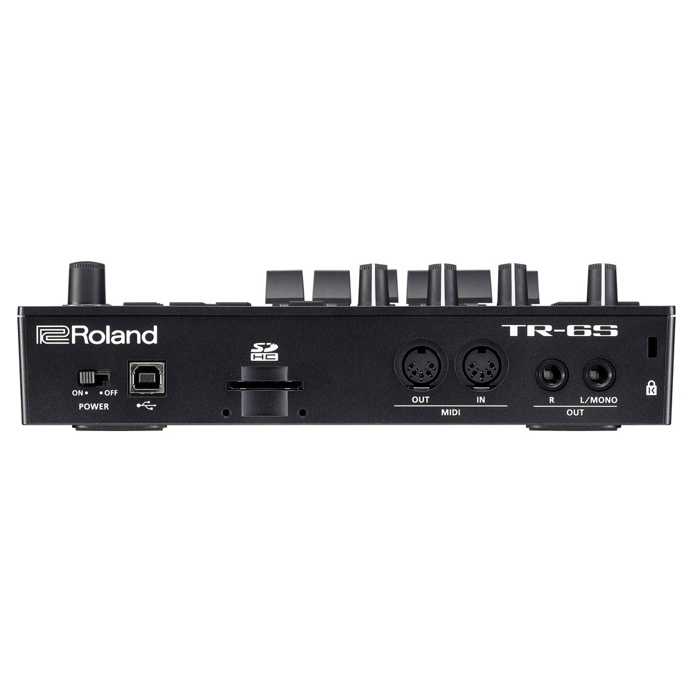 ROLAND(ローランド) TR-6S Rhythm Performer リズムマシン 背面・全体像・入出力端子・SDカードスロット