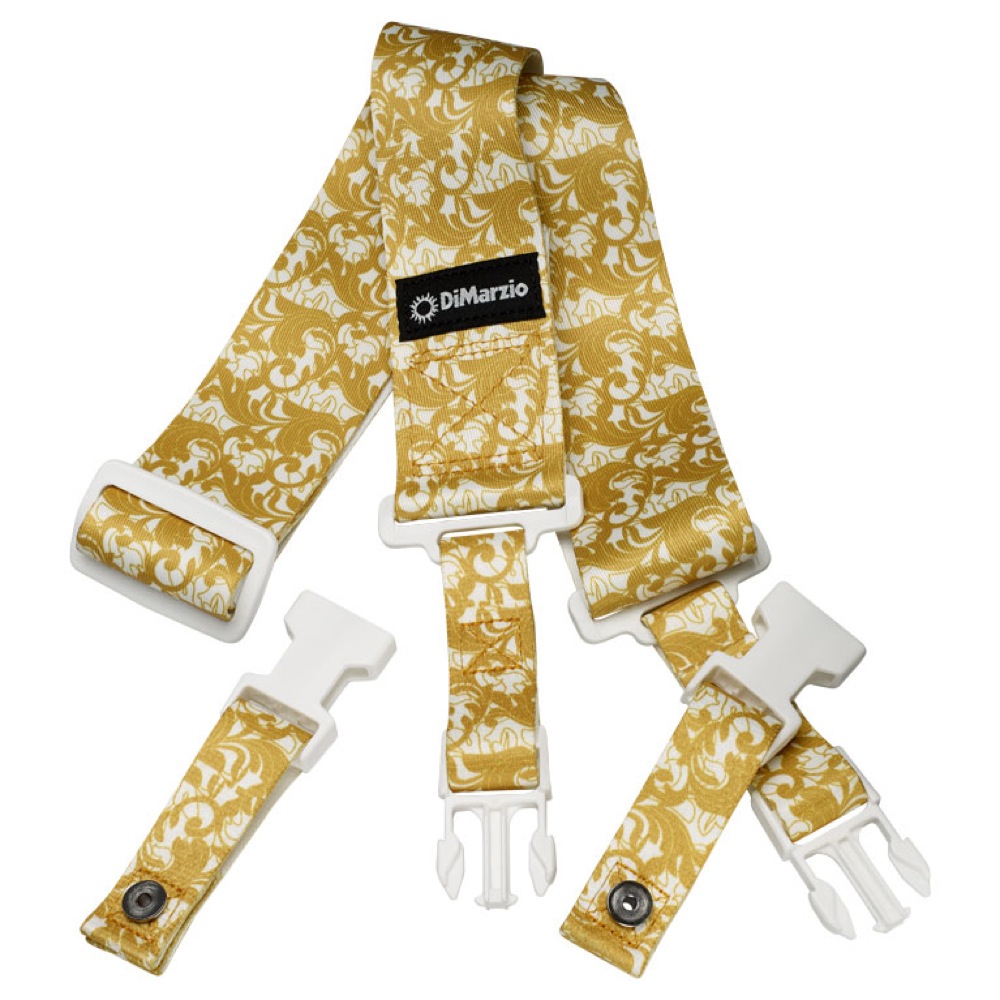 DiMarzio DD2251S White&Gold UtoPIA Straps Steve Vai’s ClipLock ギターストラップ