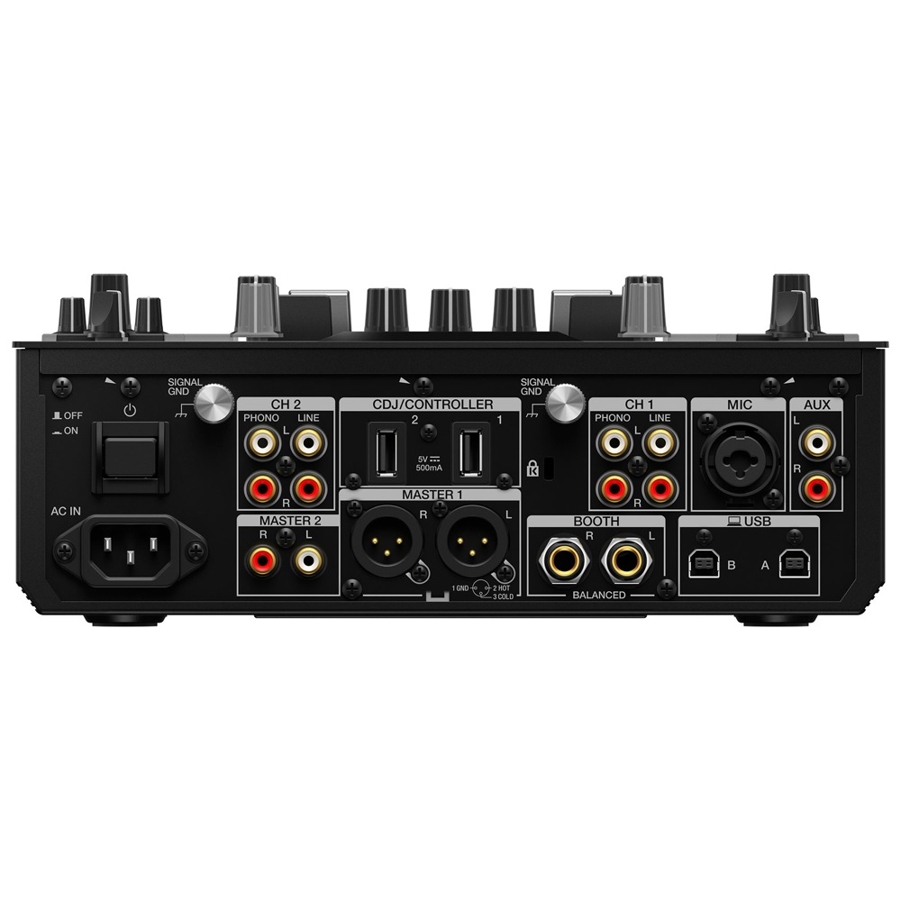Pioneer DJ DJM-S11 DJミキサー プロフェッショナル向け スクラッチスタイル 2ch 横からの画像