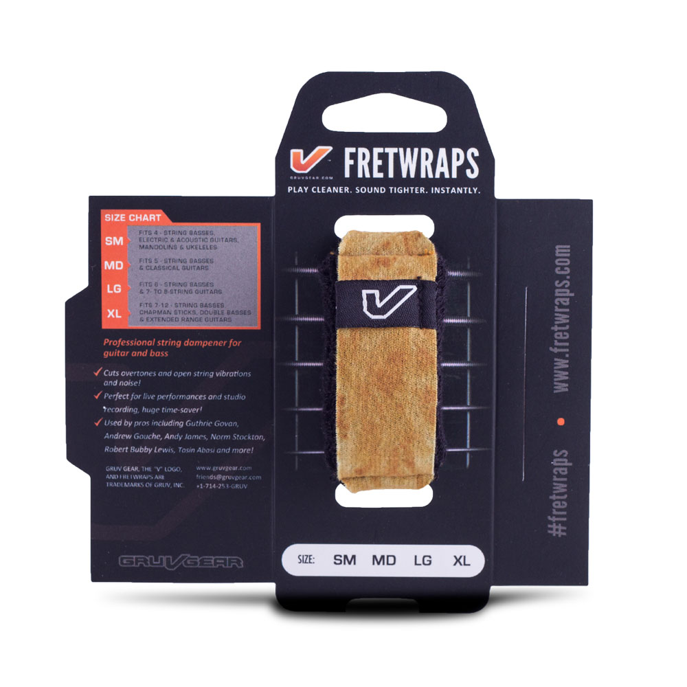 Gruv Gear FW-1PK-LIT-XL FretWraps Wood Maple Prints 1-Pack エクストララージ 8弦〜12弦エレキギター用 フレットラップ