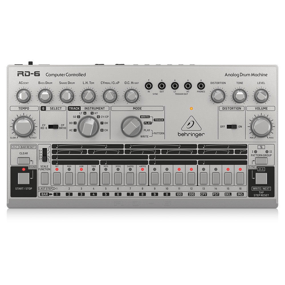 BEHRINGER RD-6-SR Rhythm Designer アナログリズムマシン ドラムマシン リズムデザイナー ベリンガー 正面画像