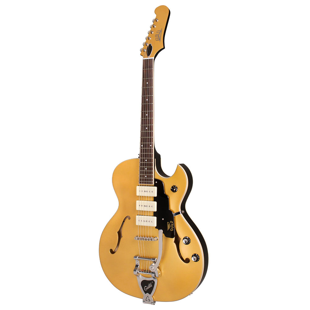 GUILD Newark St.Collection STARFIRE I JET 90 Satin Gold エレキギター ギルド 斜めからの画像