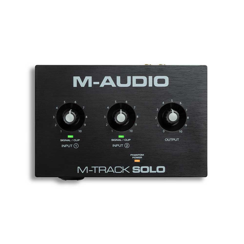 M-AUDIO M-Track Solo 2チャンネルUSBオーディオインターフェース 正面画像