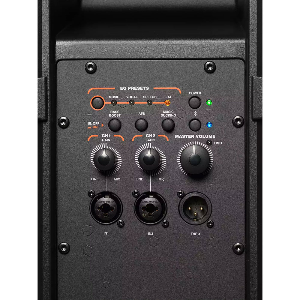 JBL PROFESSIONAL IRX108BT-Y3 Bluetooth対応 パワードスピーカー 1本 ジェイビーエル 背面パネル 2chのミキサー機能 Bluetooth入力を搭載