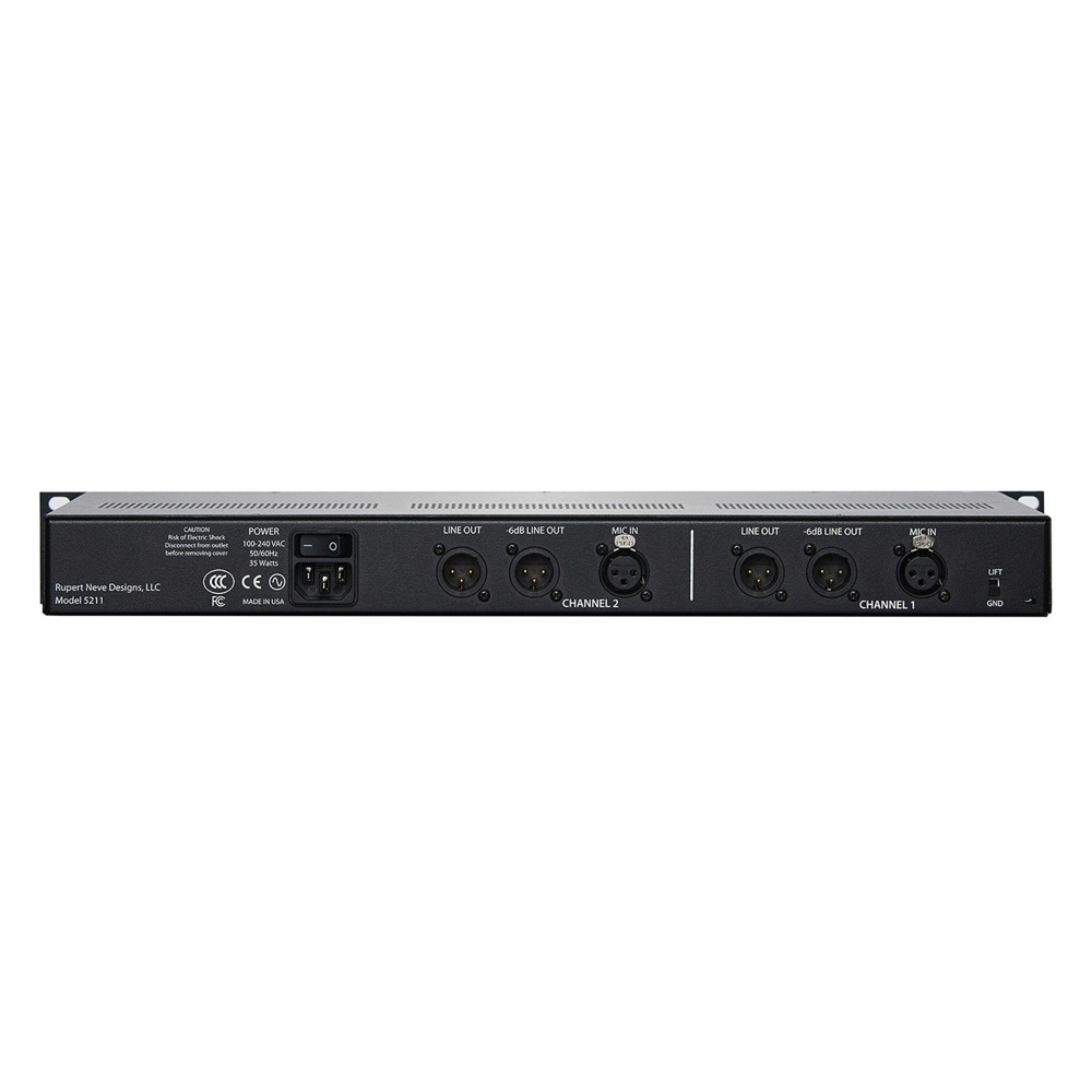 Rupert Neve Designs Portico 5211 2チャンネル マイクプリ 背面パネルの画像