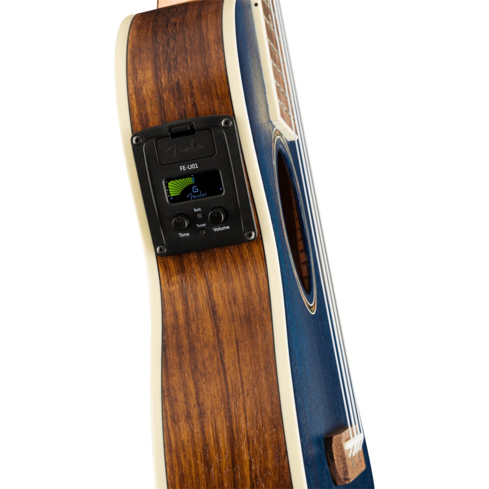 Fender Dhani Harrison Uke SPHR BLUE WN テナーウクレレ サイド画像
