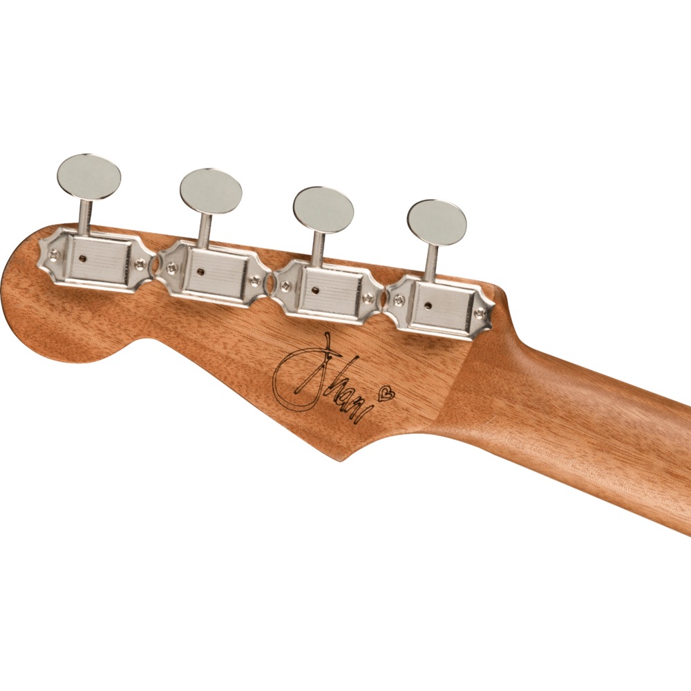 Fender Dani Harrison Uke TURQUOISE WN テナーウクレレ ヘッドバック画像