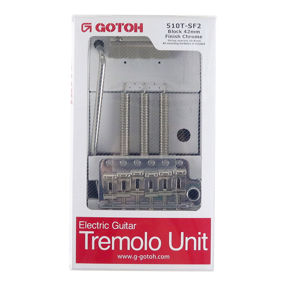 GOTOH 510T-SF2-C ギター用トレモロユニット クローム 6点止め
