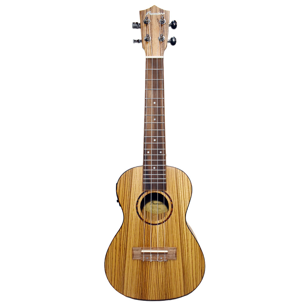 Bamboo BU-23CBQ Zebrano Concert w/EQ エレクトリックコンサートウクレレ