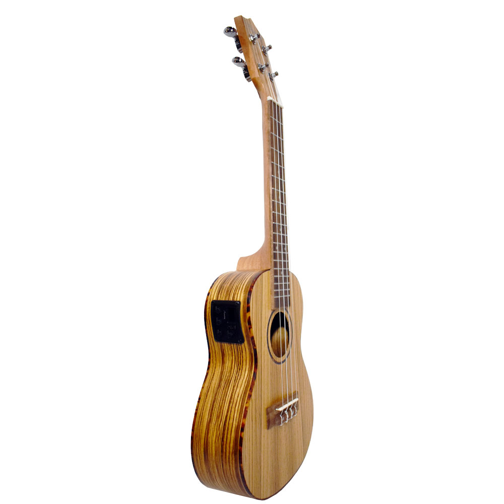 Bamboo BU-23CBQ Zebrano Concert w/EQ エレクトリックコンサートウクレレ 側面
