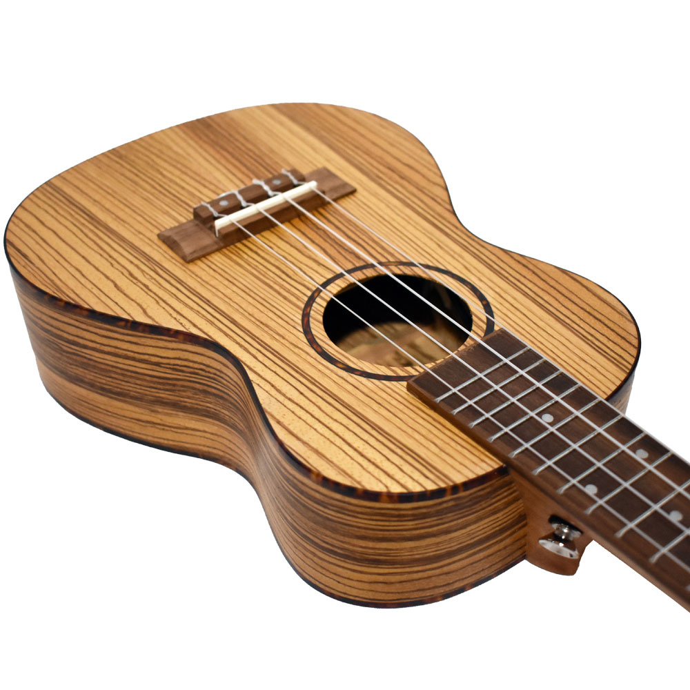 Bamboo BU-23CBQ Zebrano Concert w/EQ エレクトリックコンサートウクレレ ボディ