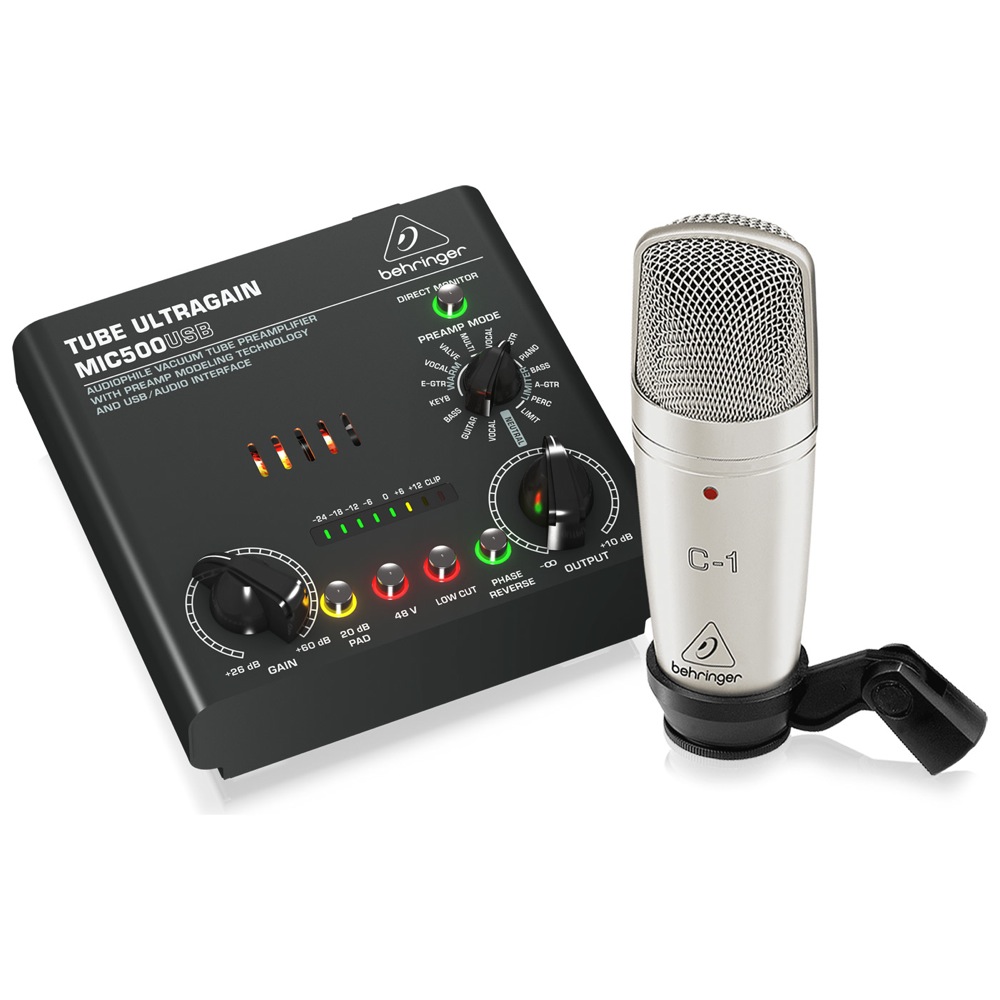 BEHRINGER VOICE STUDIO コンデンサーマイク チューブプリアンプ バンドルセット