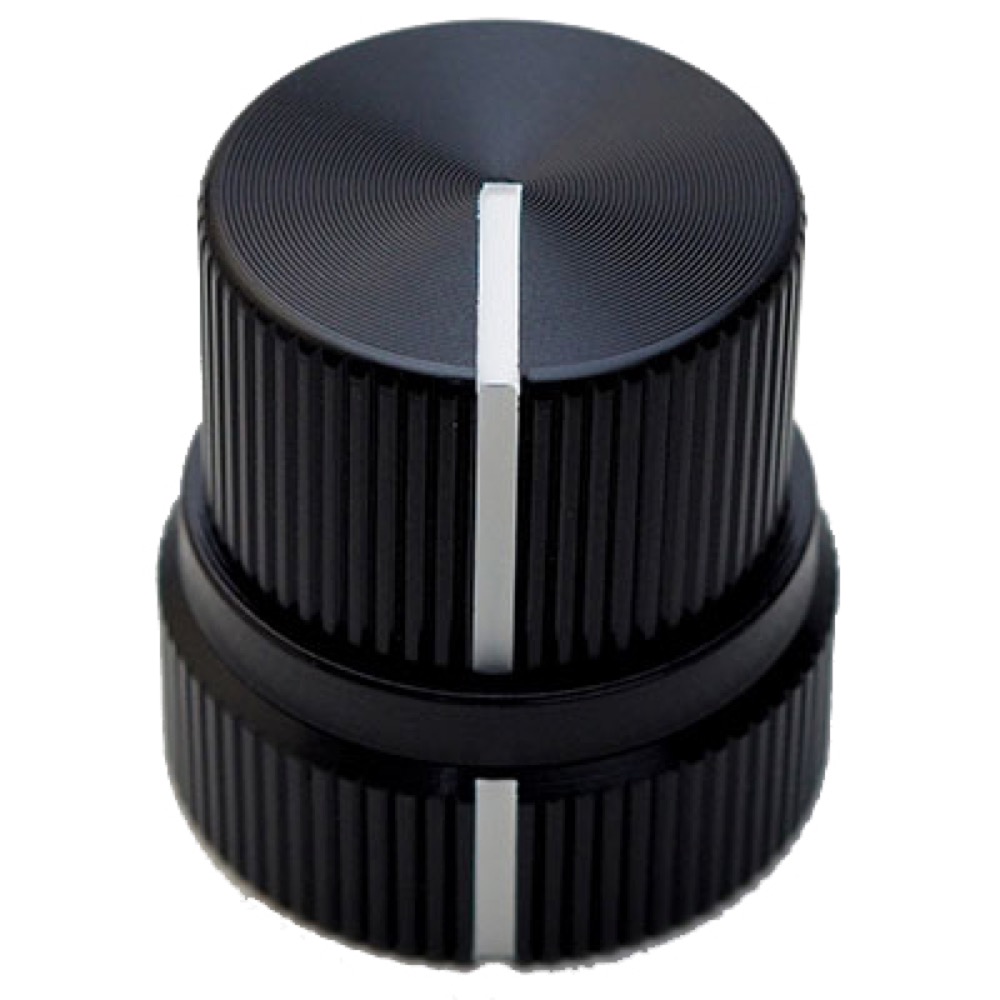 Montreux Black Alumite Dual knob set No.9693 スタックノブ