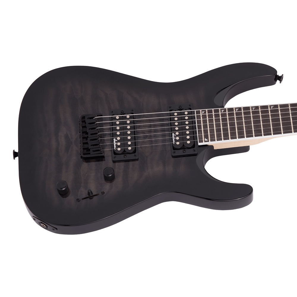 Jackson JS Series Dinky Arch Top JS22Q-7 DKA HT  Transparent Black Burst エレキギター ボディアップ画像
