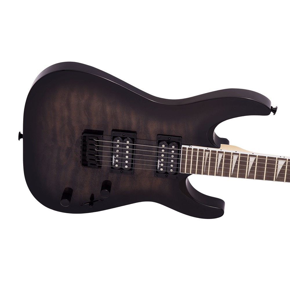 Jackson JS Series Dinky Arch Top JS32Q DKA HT Transparent Black Burst エレキギター ボディアップ画像