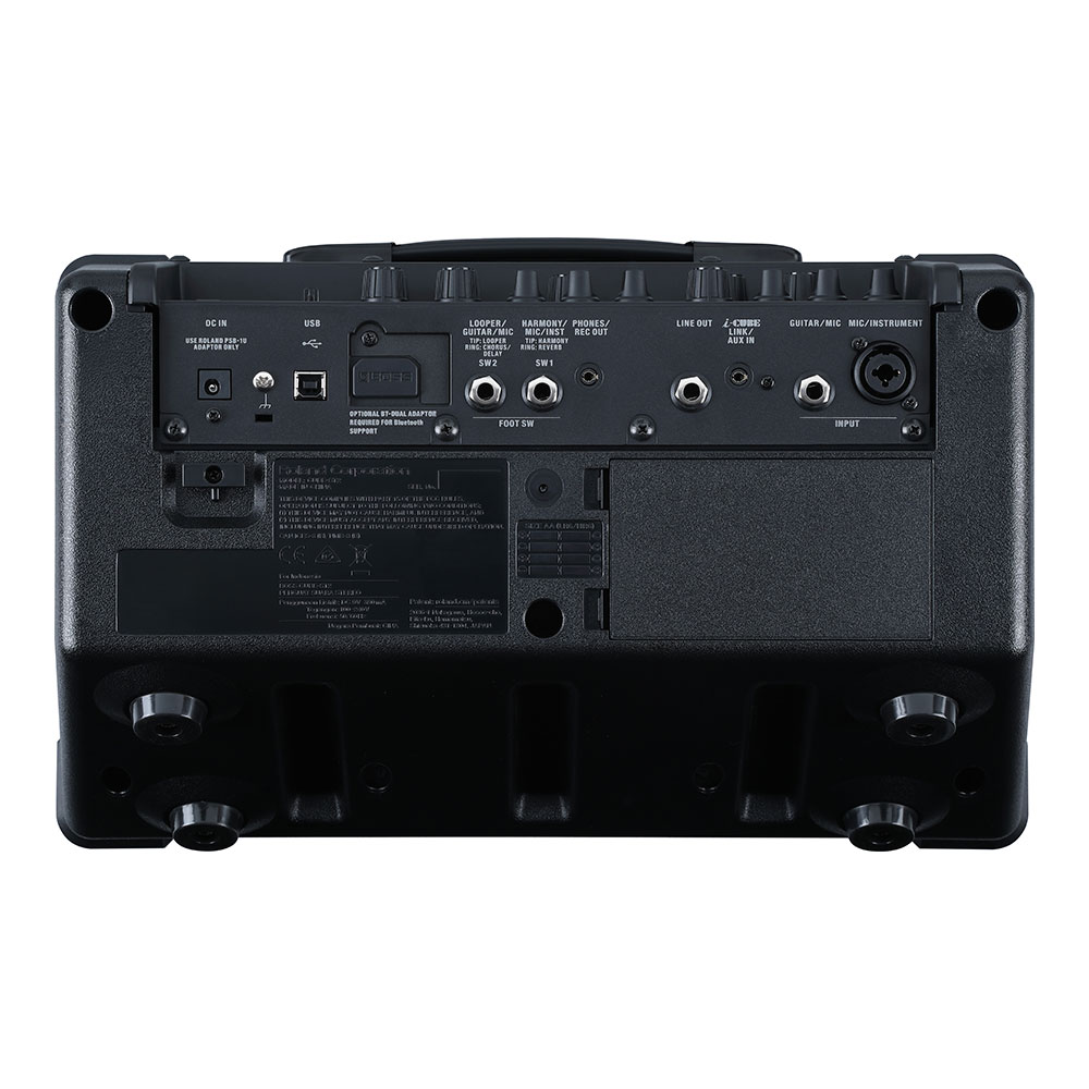 BOSS CUBE STREET II Black 乾電池駆動パフォーマンス用ステレオアンプ 小型ギターアンプ コンボ 背面