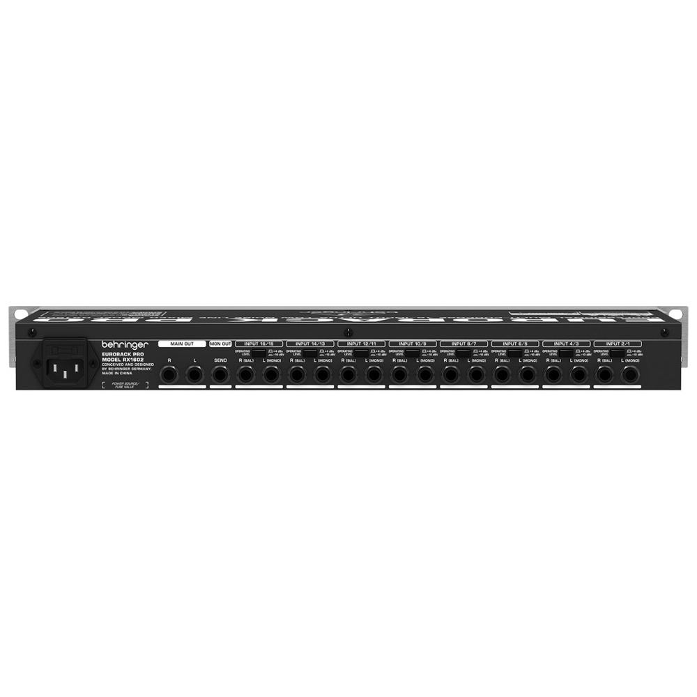 BEHRINGER RX1602 V2 ラインミキサー 背面パネルの画像