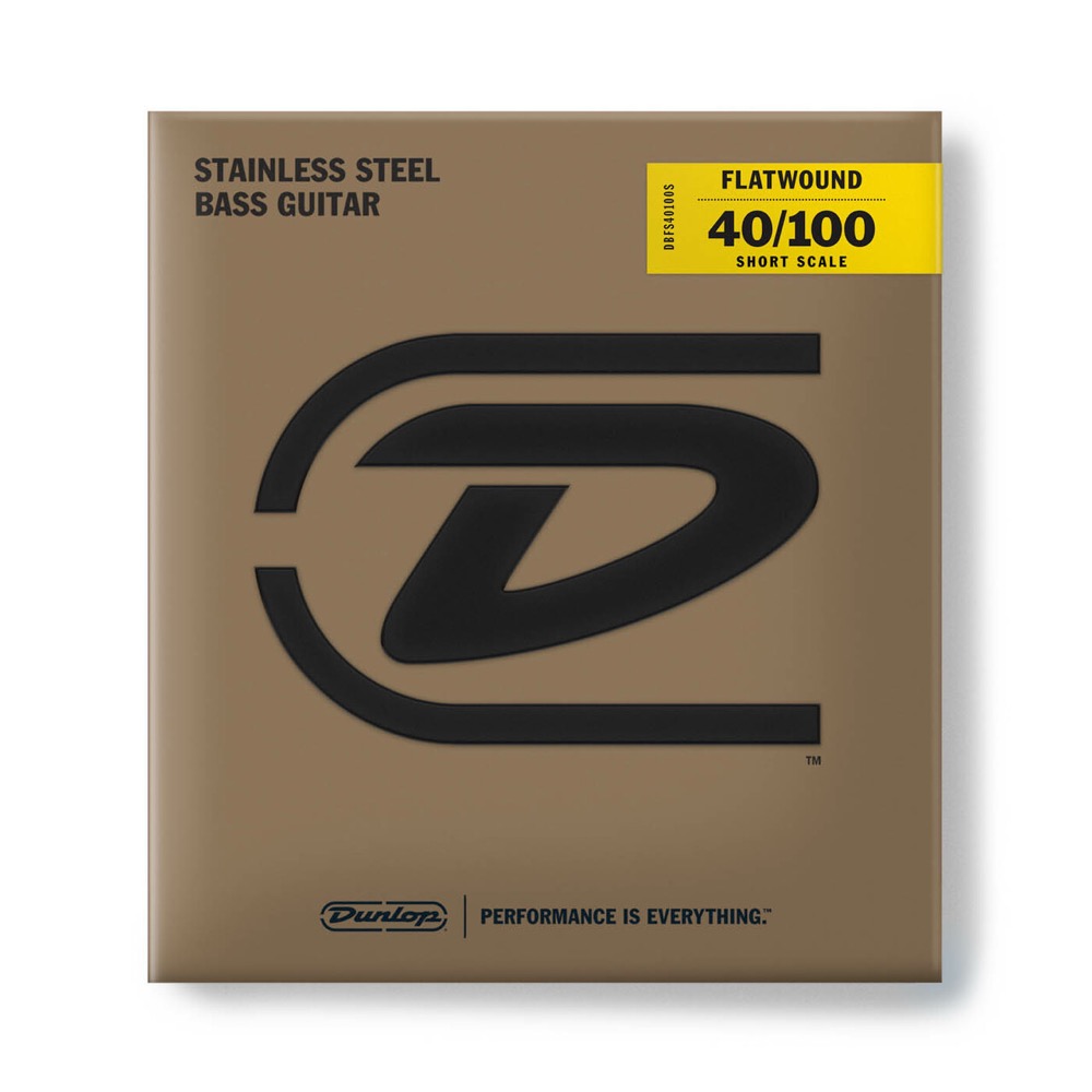 JIM DUNLOP Stainless Steel Flatwound Bass Strings DBFS40100S ショートスケール エレキベース弦