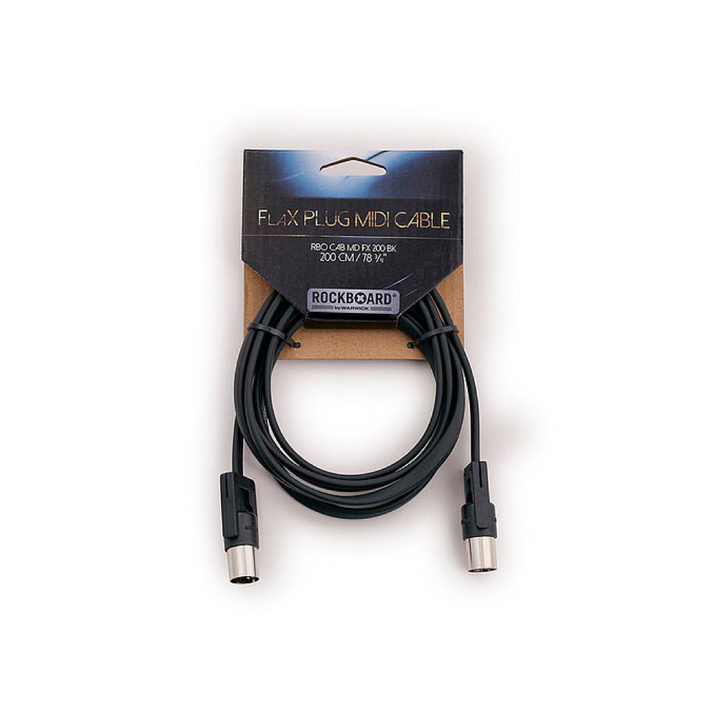 RockBoard RBO CAB MD FX 200 BK FlaX Plug MIDI Cable 200 cm MIDIケーブル パッケージ画像