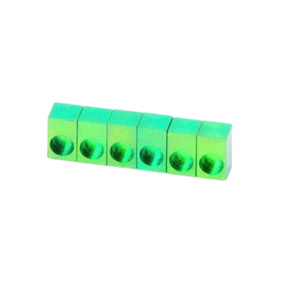 FU-Tone Titanium Saddle Insert Set GREEN ストリングロックインサートブロック 6個セット